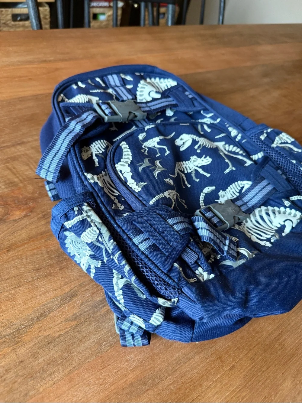 Pottery Barn Kids Navy Dinosaur Skeleton Backpack Mackenzie Glow in the Dark
